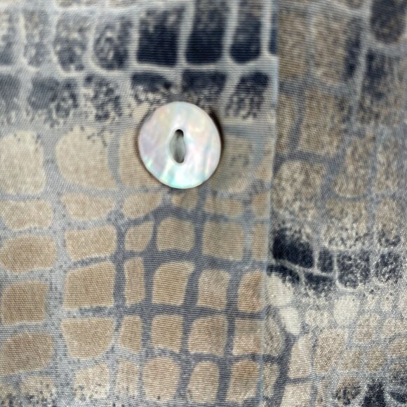 August Max Womens Silk Top 28W Snakeskin Print Silky Flowy Work Office Capsule - Picture 8 of 14